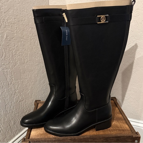 NEW Tommy Hilfiger Tall Wide Calf Riding Boots Sz 8 WC - Picture 5 of 10